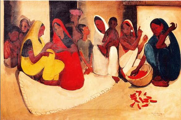 Amrita Sher-Gil - Scena rurala-1938