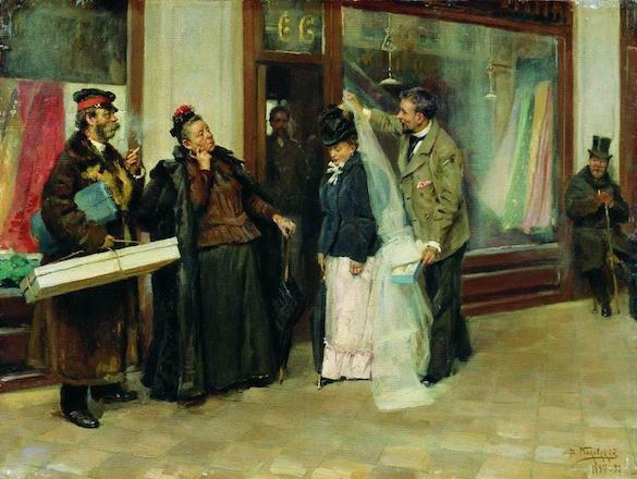 Vladimir Makovsky - Alegerea darurilor de nunta-1898