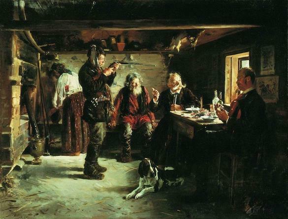 Vladimir-Makovsky - In cabana unui padurar