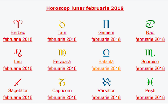 horoscop februarie 2018